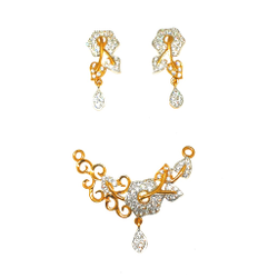 Gold Cz Mangalsutra Pendants