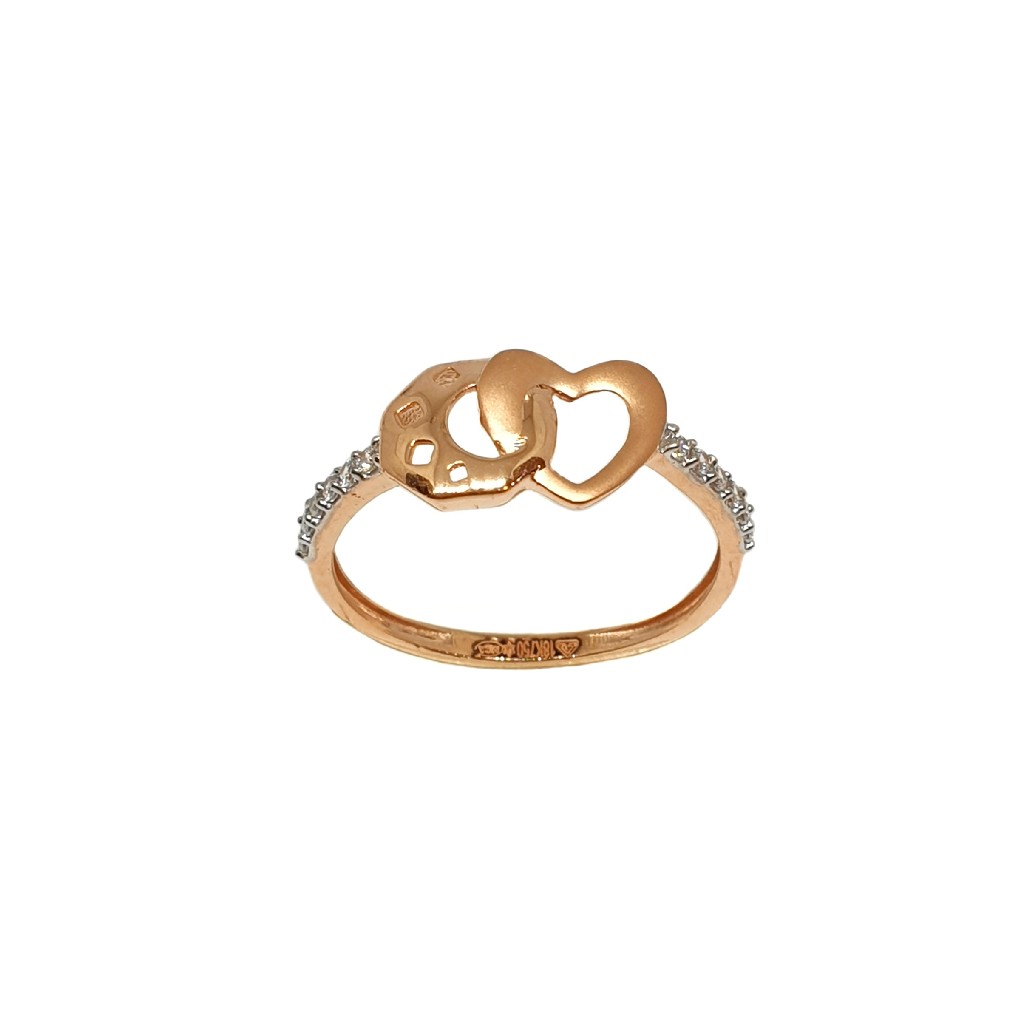 18K Rose Gold Heart Shaped Designer...