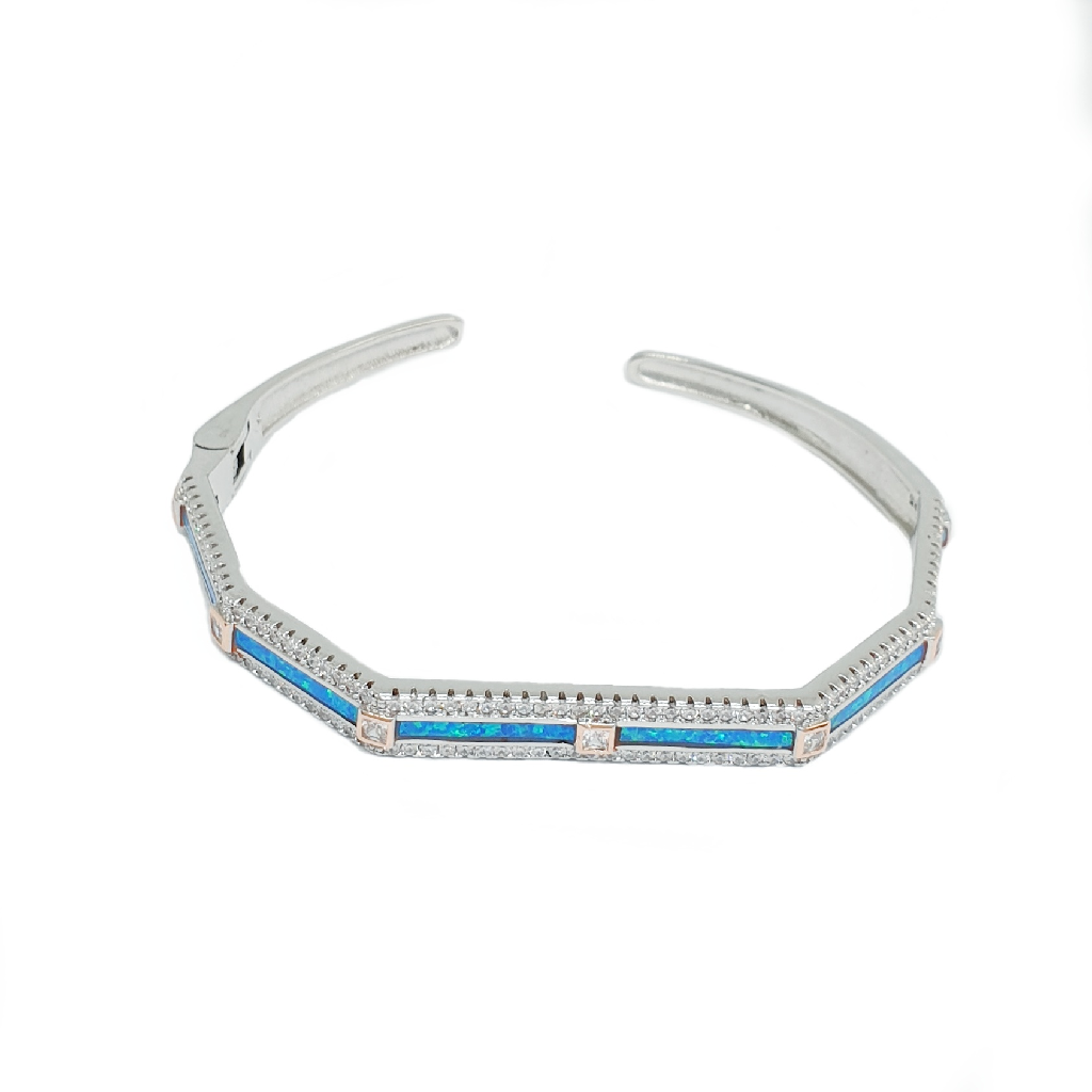 925 Sterling Silver Blue Kada Brace...