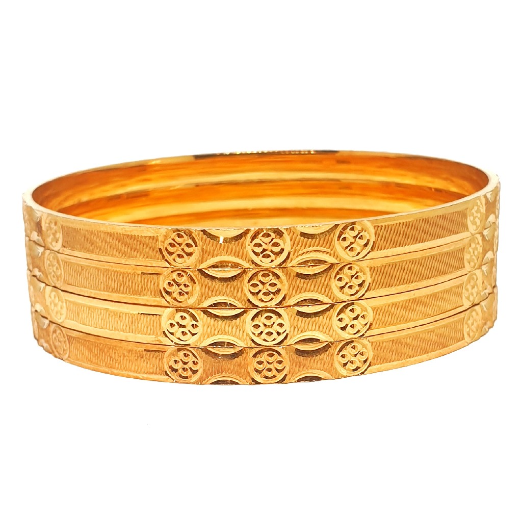 One gram gold forming plain bangles...