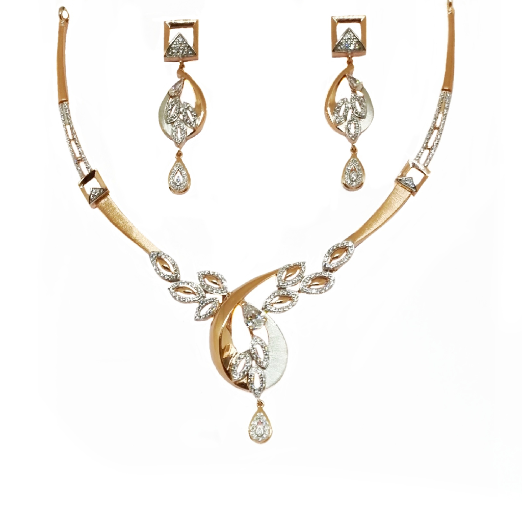 Fancy 18K Rose Gold Necklace Set MGA - STG0020