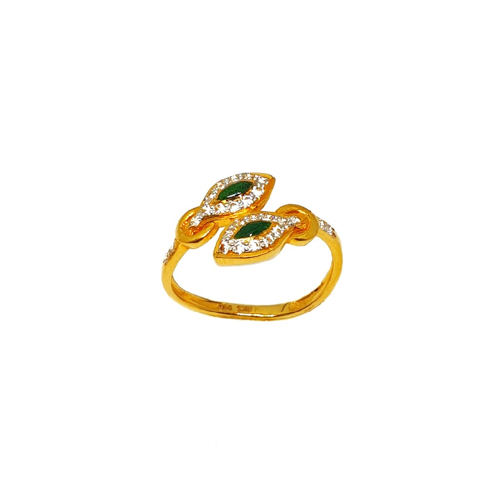 22K Gold Meenakari Ring MGA - LRG01...