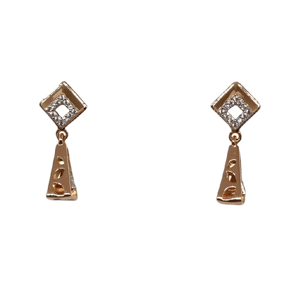 18K Rose Gold Modern Earrings MGA -...