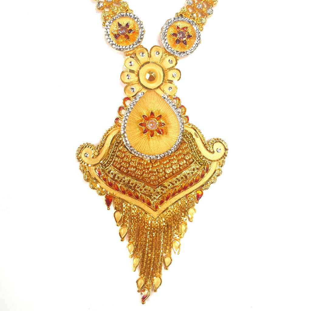 1 gram gold forming necklace set mga - gfn0014