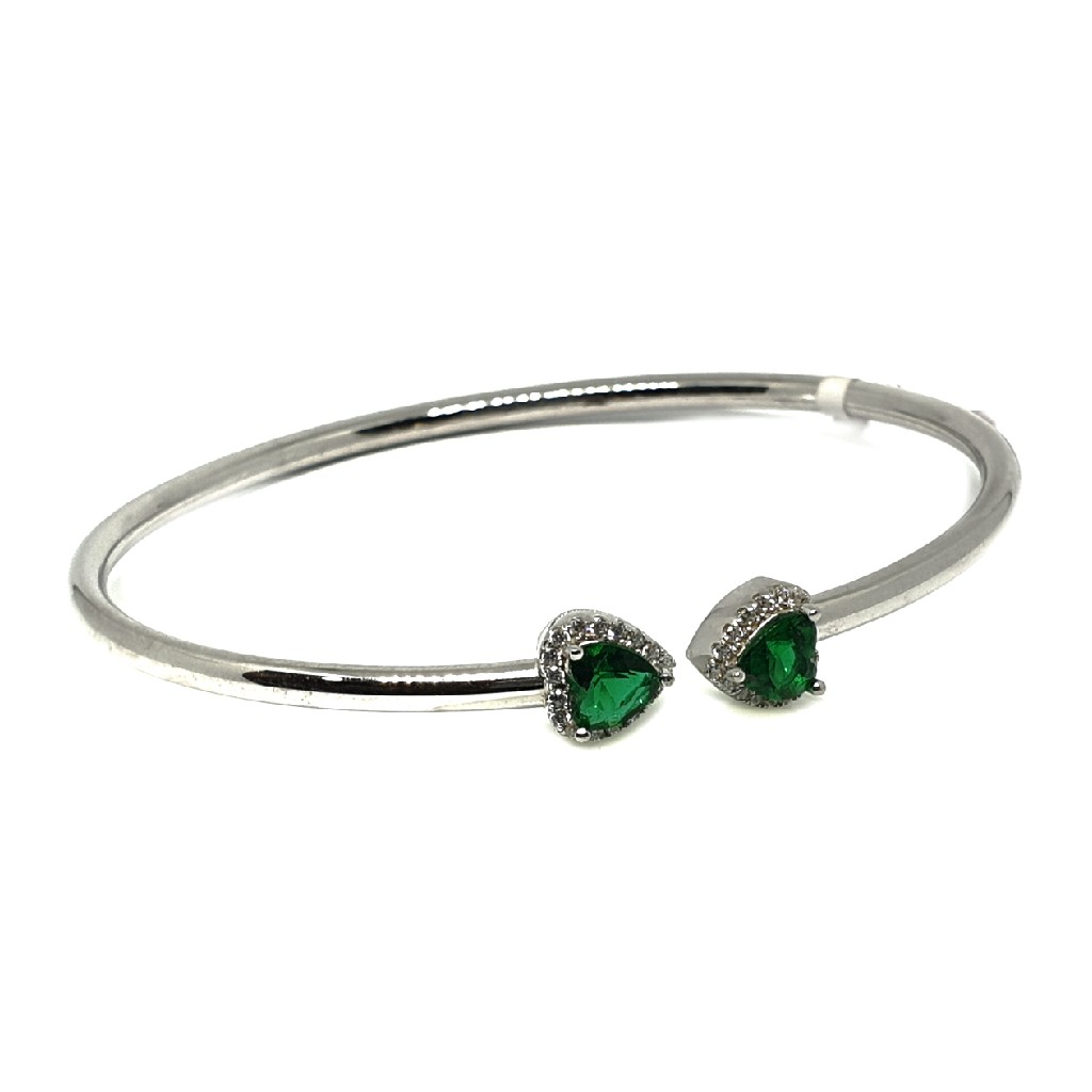 925 Sterling Silver Green Diamond H...