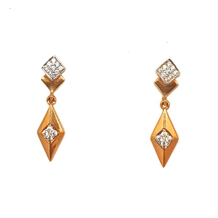 18k rose gold designer earrings mga...