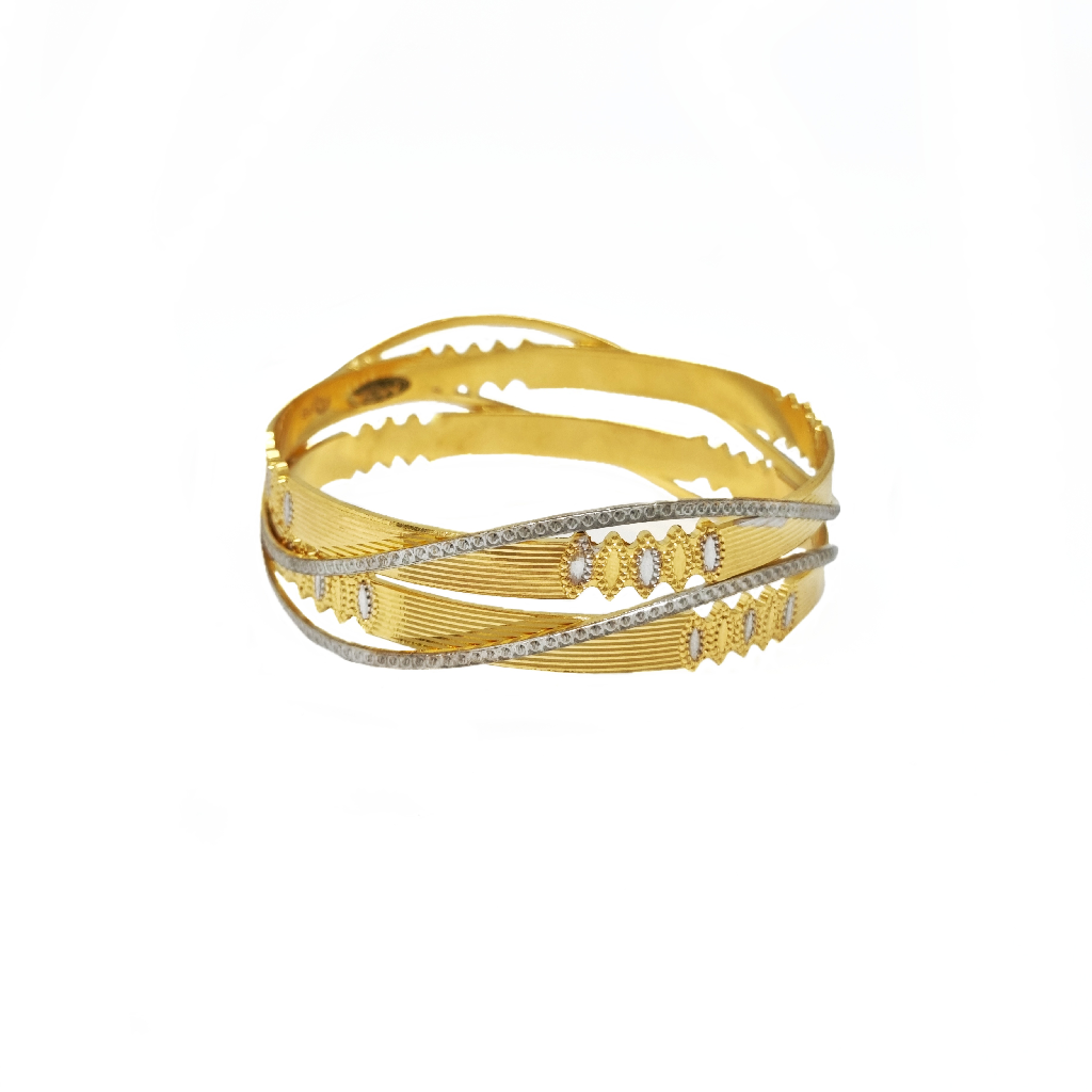 Wave Design 1 Gram Gold Forming Bangles MGA - BGE0604