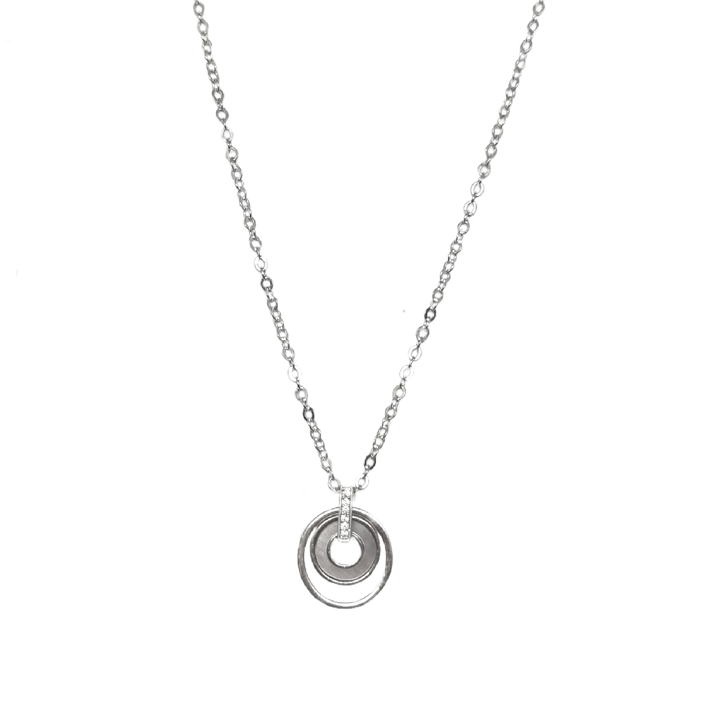 Round Pendant With Chain In 925 Ste...