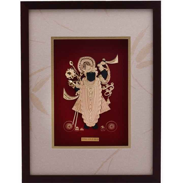 24kt gold leaf shrinathji frame for...