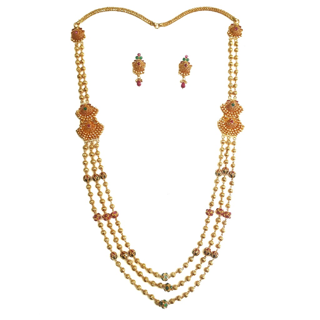 22k Gold Antique Designer Mala Neck...