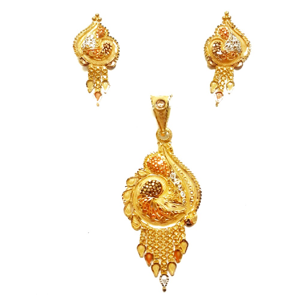 916 Gold Kalkatti Designer Pendant...