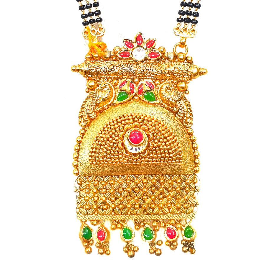 22k Gold Antique Oxidised Mangalsutra MGA - GM041