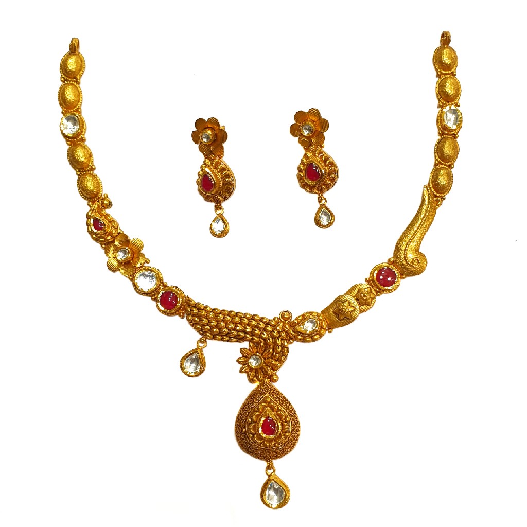 22K Gold Antique Flower Shaped Half...