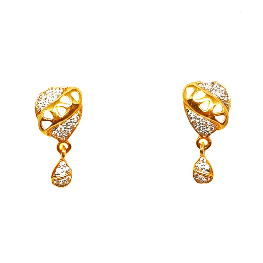 22K Gold Designer Earrings MGA - BT...