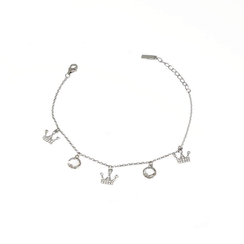 Queen Crown Hanging Bracelet In 925...