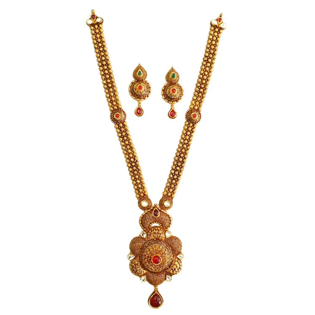 22k Gold Flower Shaped Antique Rajw...