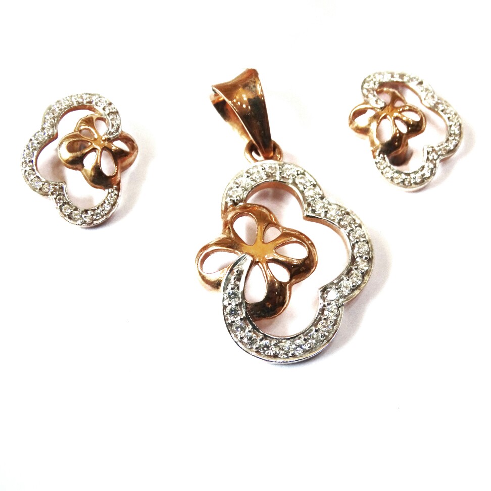 18k rose gold pendant set mga - rps...