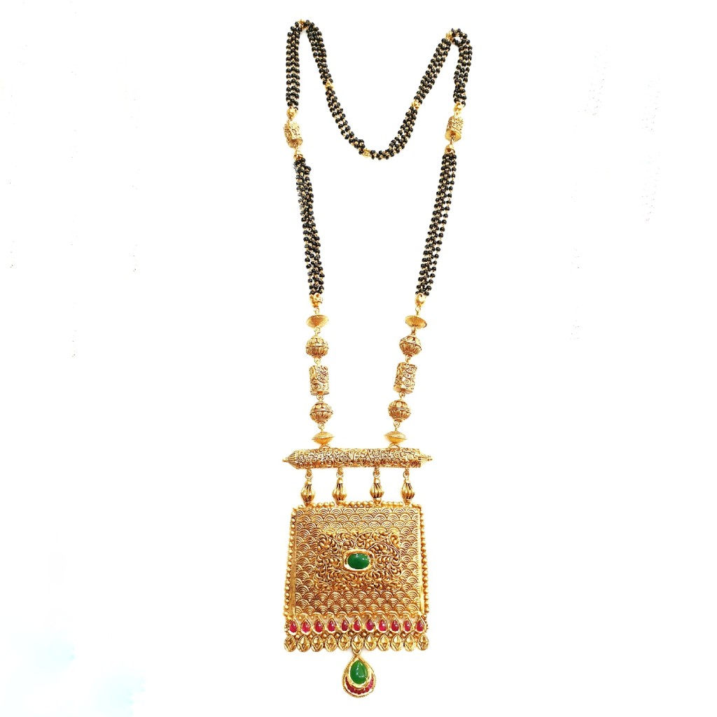 22K Gold Antique Mangalsutra MGA -...