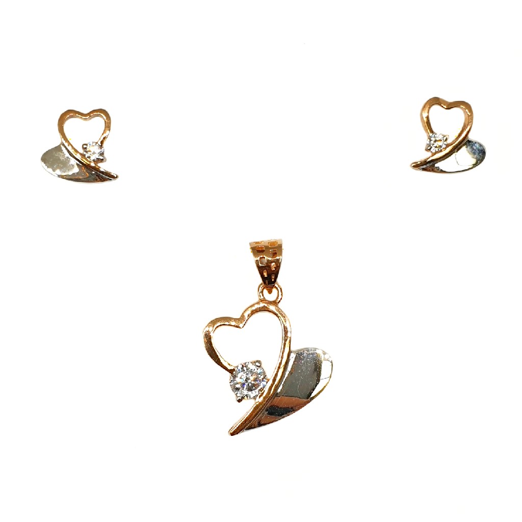 18K Rose Gold Heart Shaped Solitair...