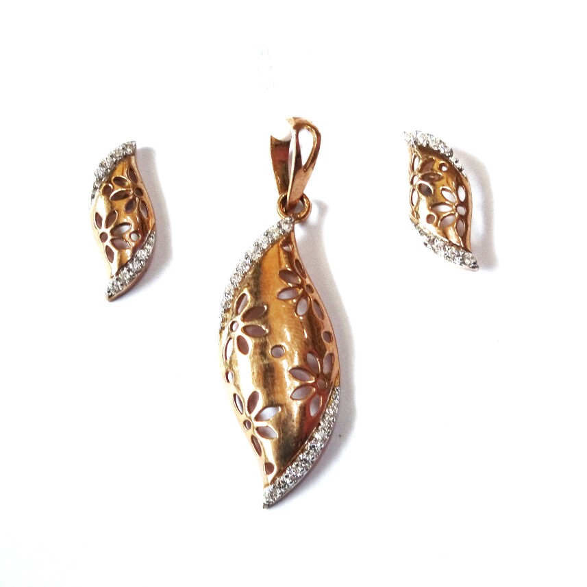 18k rose gold pendant set mga - rps...