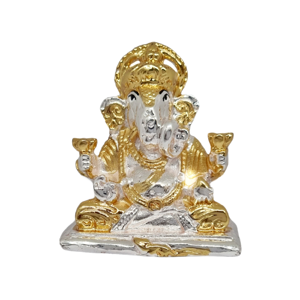 Lord ganesha murti in 999 silver mg...