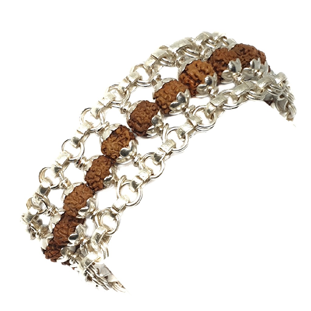 Silver Rudraksha Bracelet MGA - BRS...