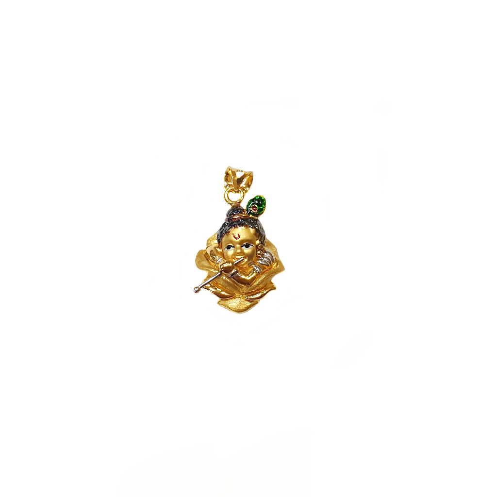 Shree Krishna Pendant In 18K Gold M...