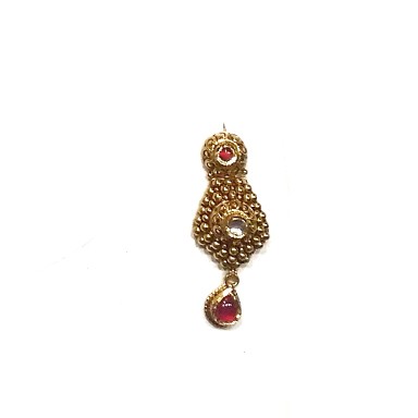 22kt Gold Antique Oxidised Necklace With Earrings MGA - GLS054