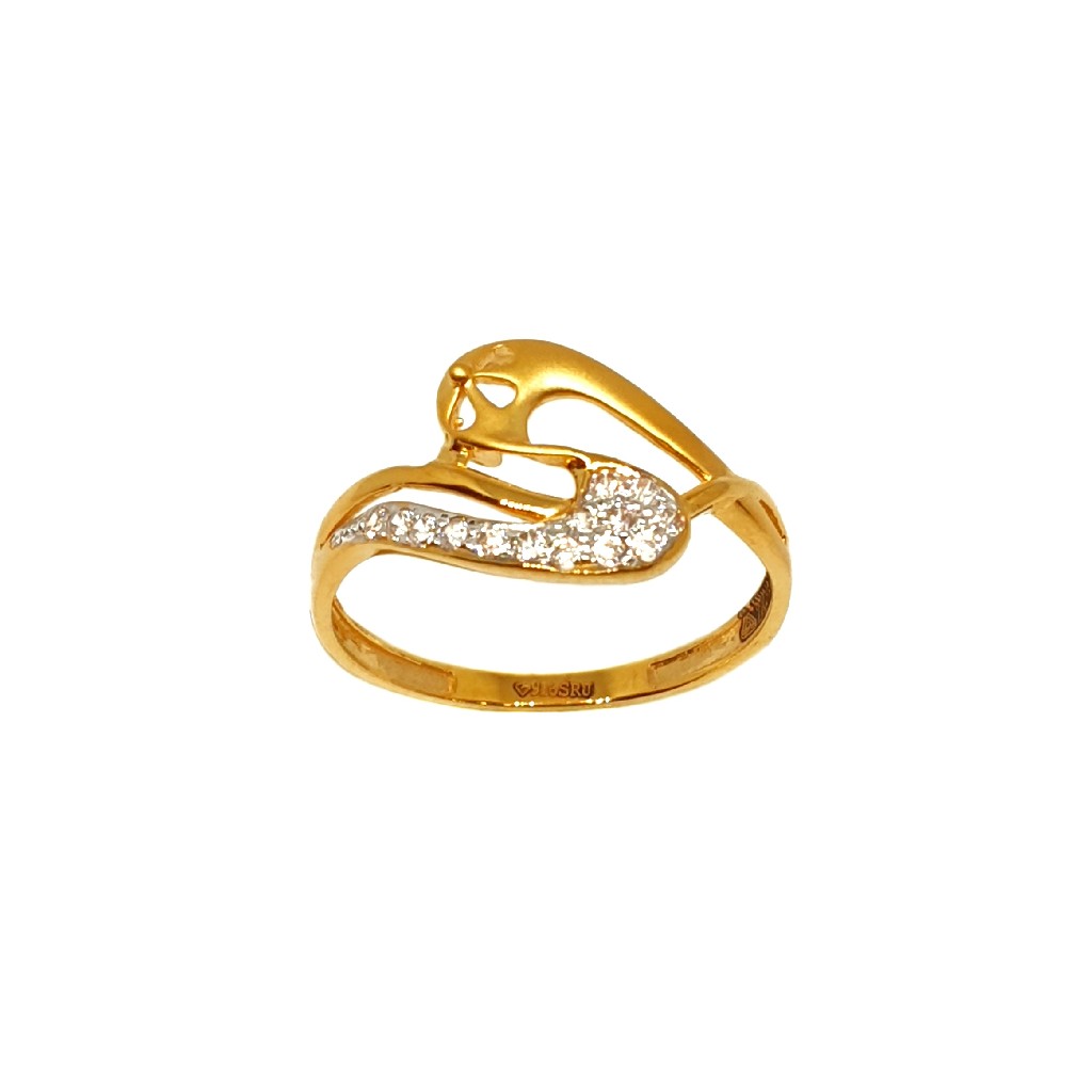 22K Gold Fancy Matte Finish Ring MG...