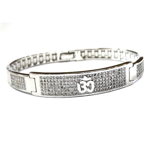 925 sterling silver gents om kada b...