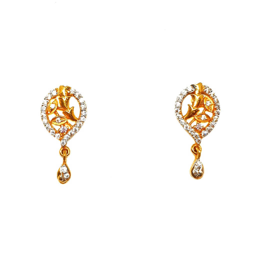 22K Gold Designer Earrings MGA - BT...