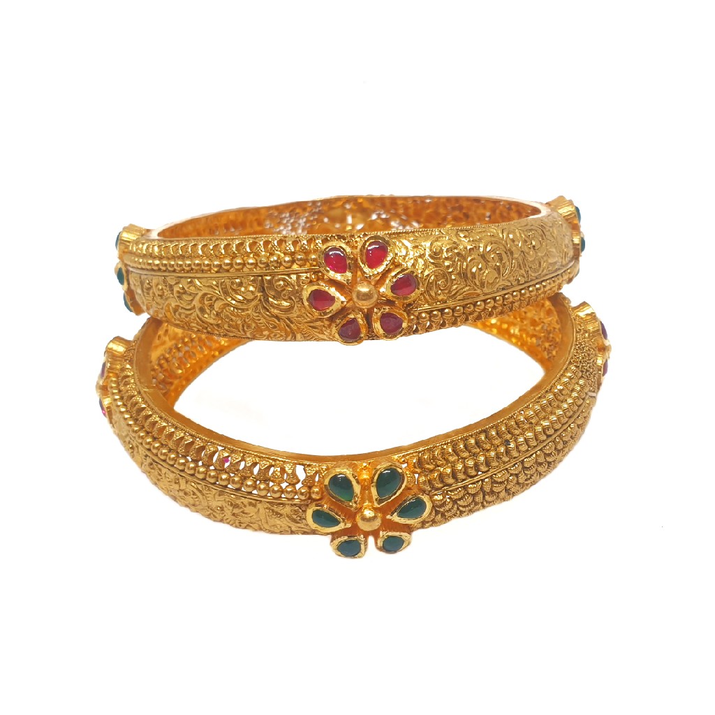22K Gold Flower Shaped Antique Patl...