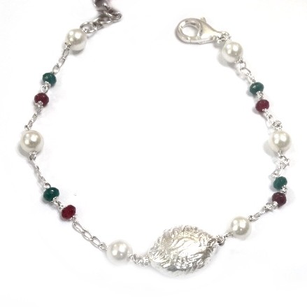 925 sterling silver pearl bracelet...