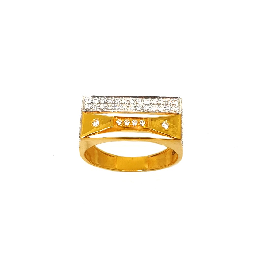 22K Gold Designer Gents Ring MGA -...