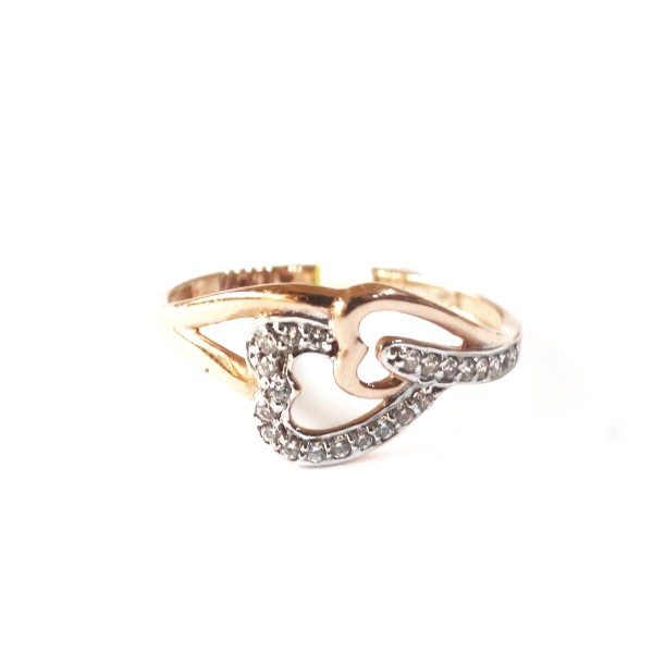 18k rose gold heart shape ring mga - rgr0018