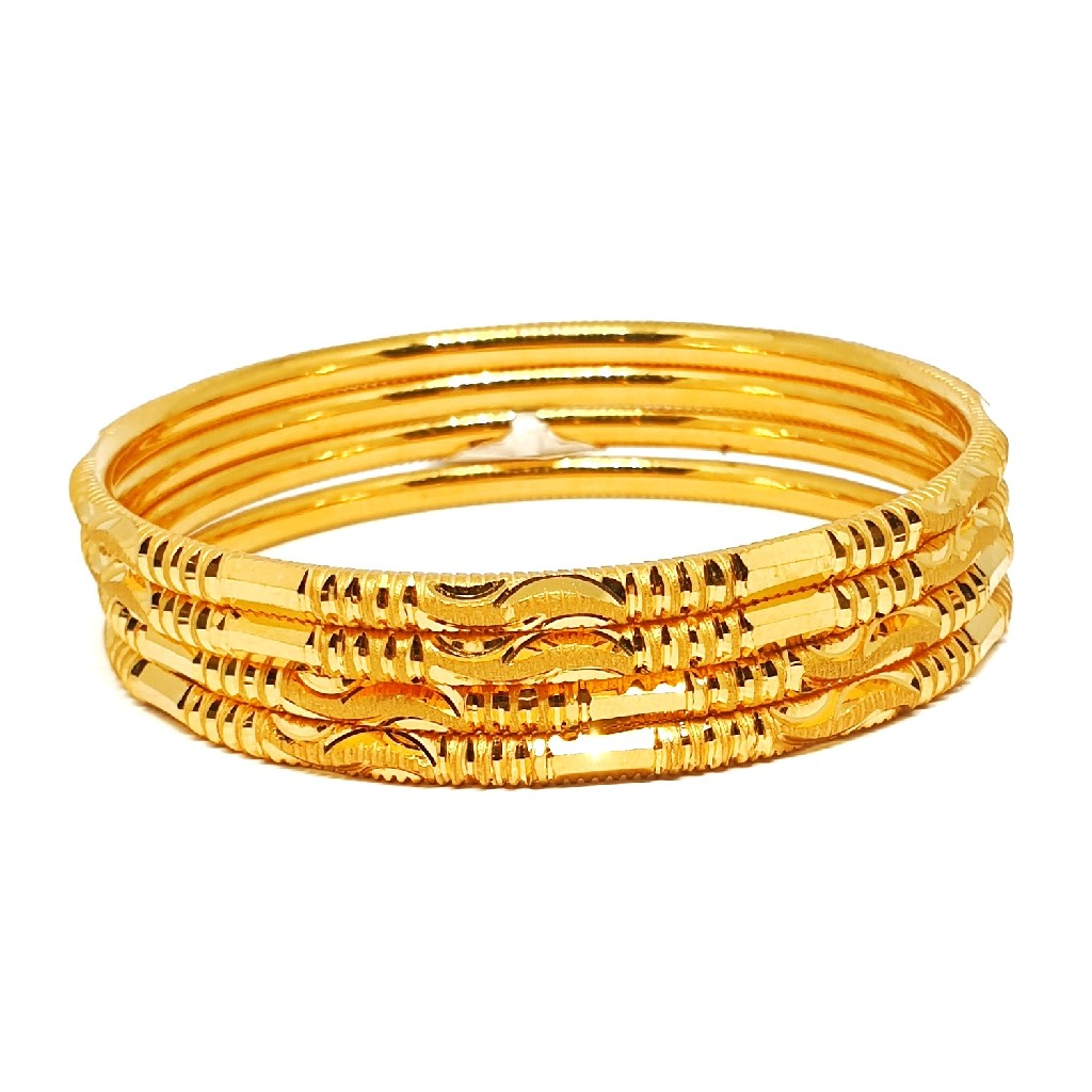 One gram gold forming plain bangles...