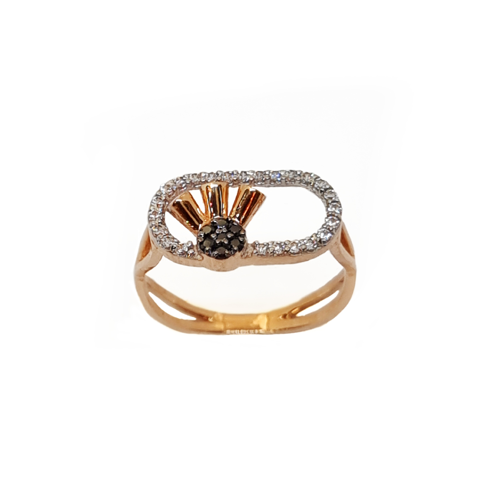 New Beautiful Rose Gold Ring In 18K...