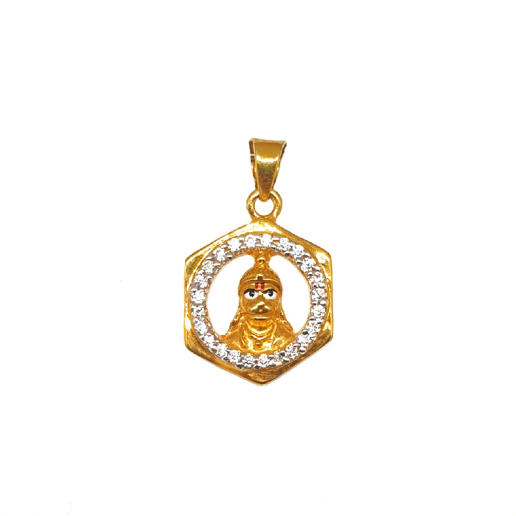 22K Gold Hexagon Shaped Pendant MGA...