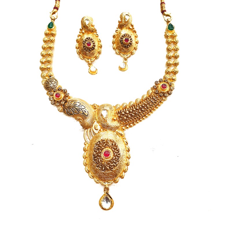 22k Gold Antique Oxidised Designer...