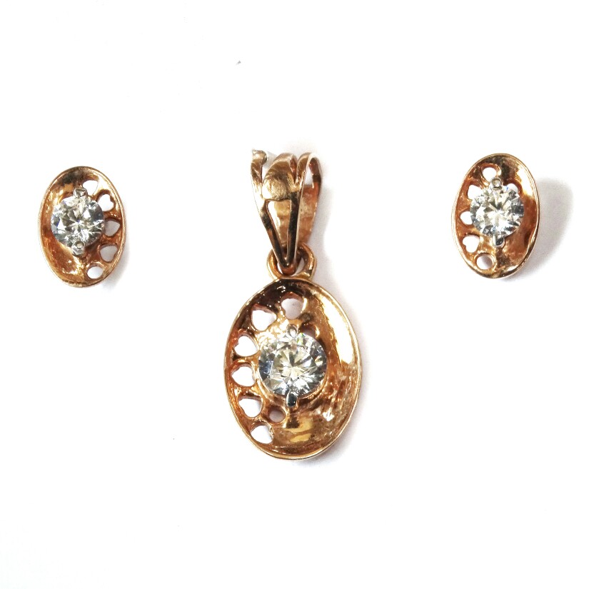 18k rose gold pendant set mga - rps...