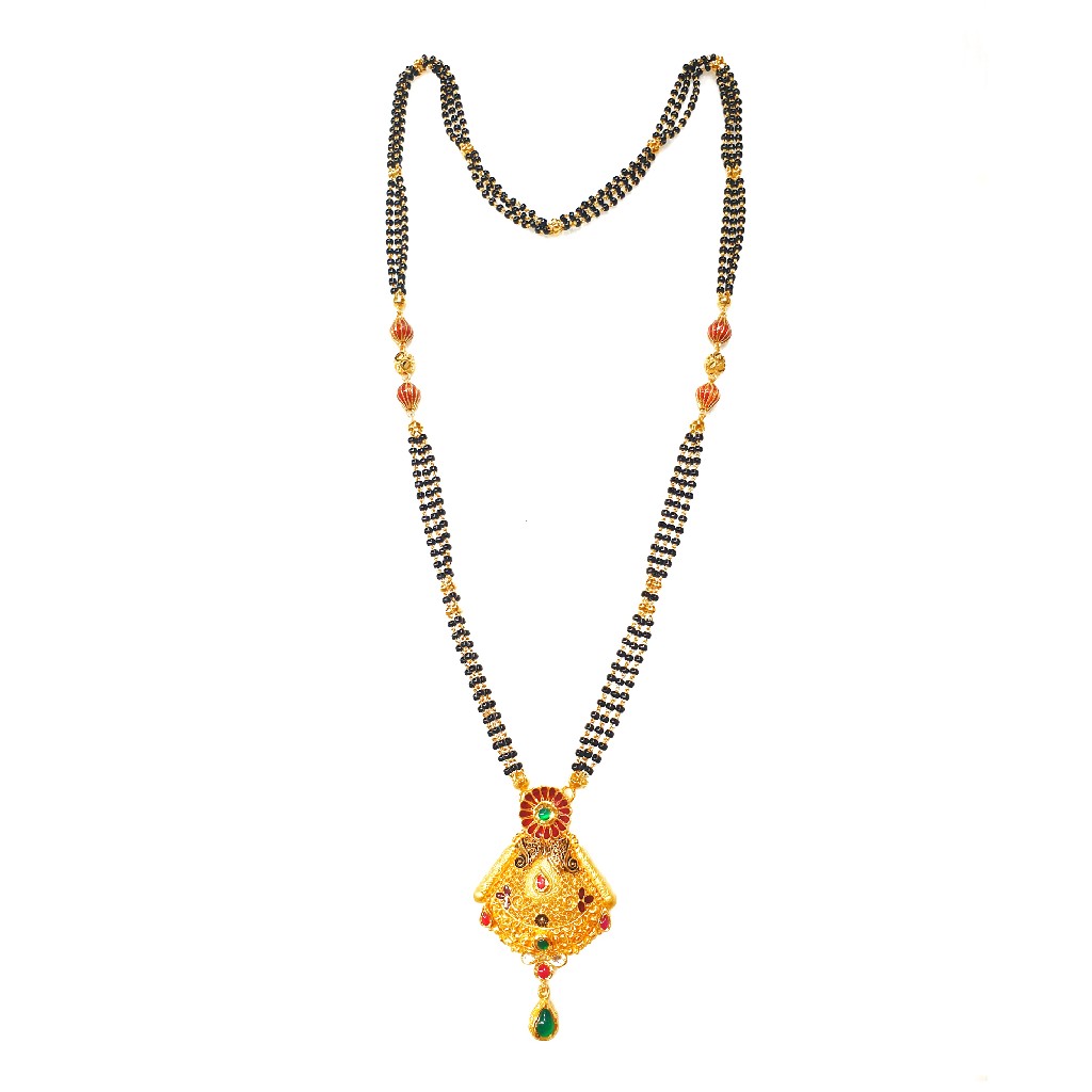 916 Gold antique Oxidised mangalsut...