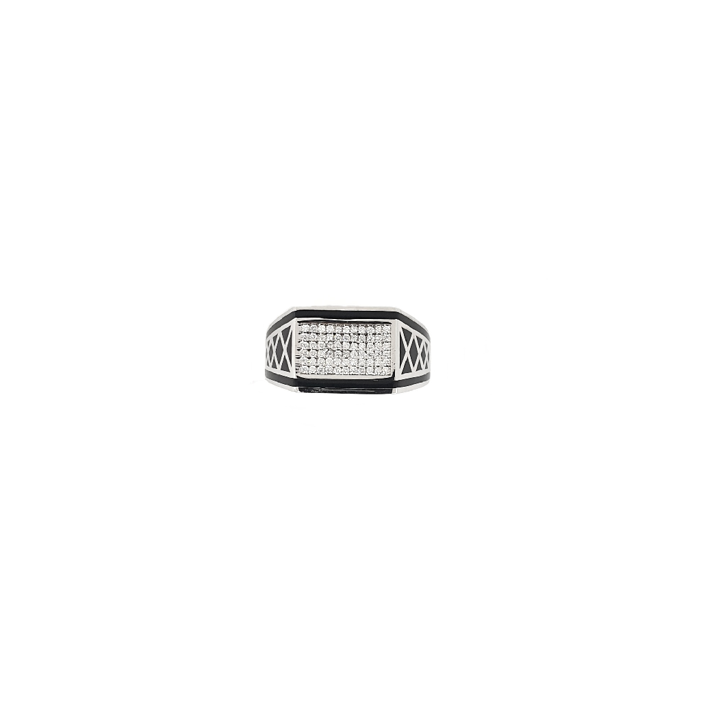 Designer Diamond Gents Ring In 925 Sterling Silver MGA - GRS2824