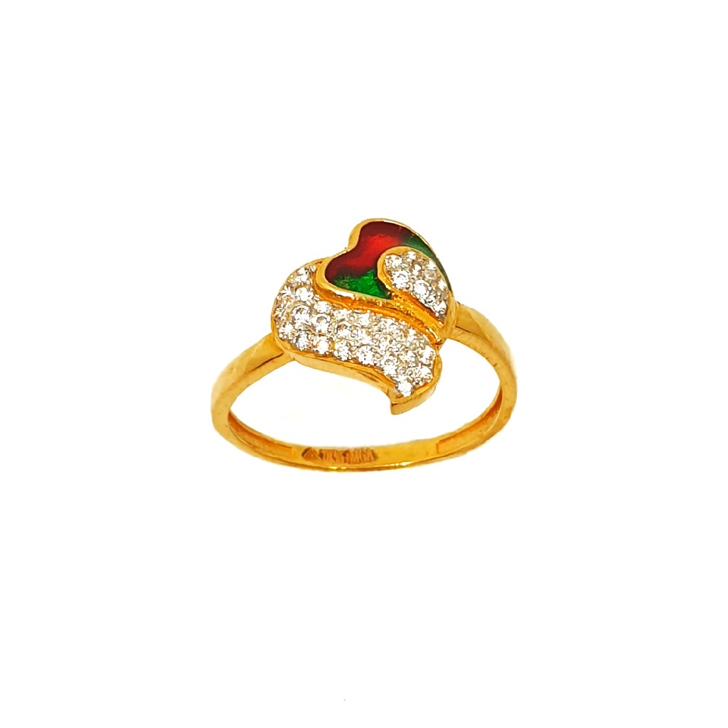 22K Gold Meenakari Ring MGA - LRG00...