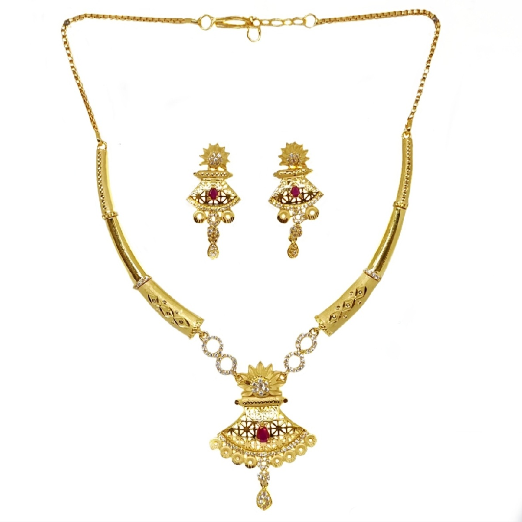 Fancy 1 Gram Gold Plated Necklace S...