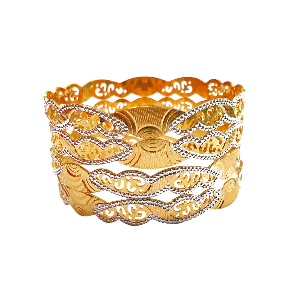 22K Gold Modern Bangles MGA - GB000...