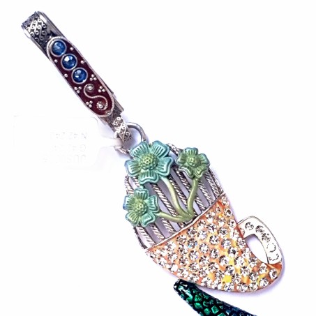 Green flower designer silver juda mga - jus0005