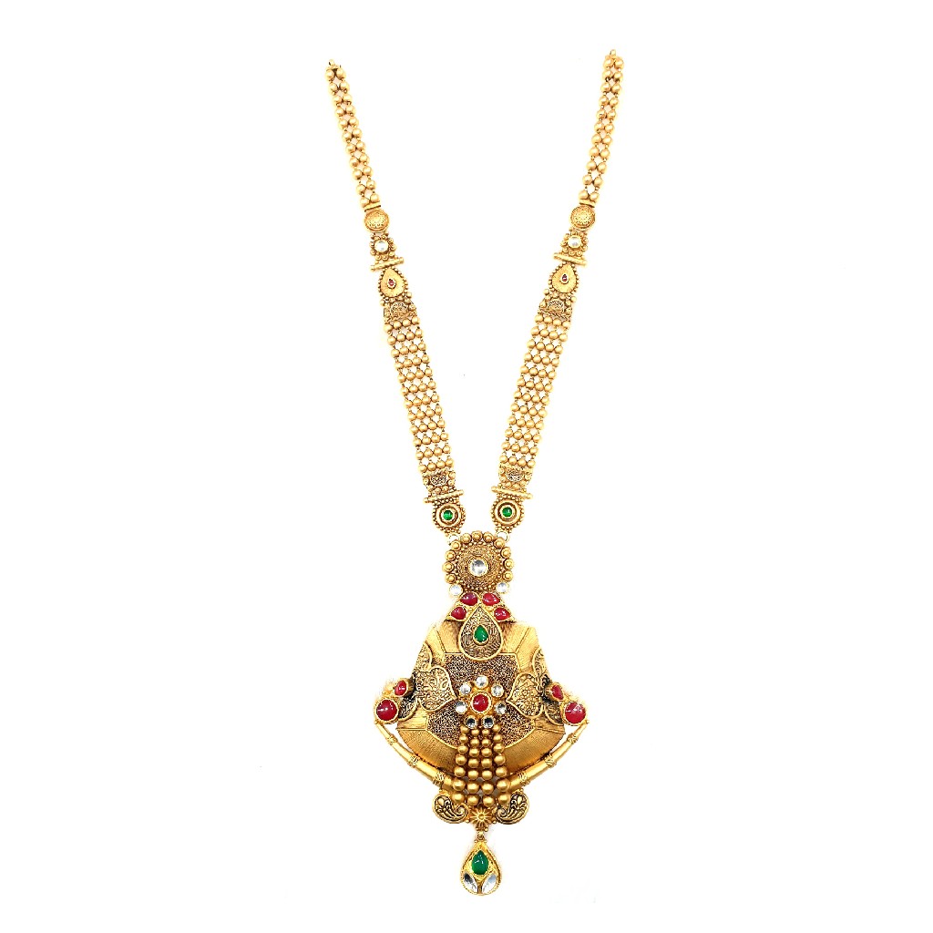 916 gold antique necklace set mga -...