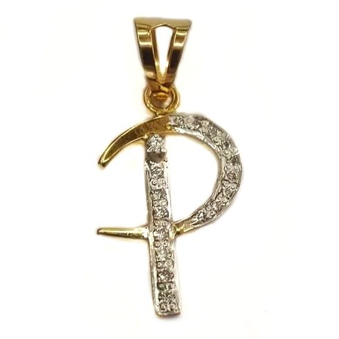 22K Gold Modern Style PD Monogram P...