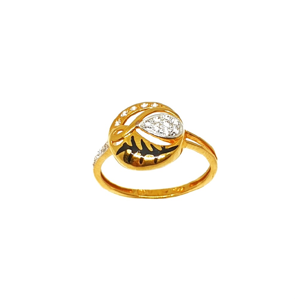 22K Gold Round Shaped Designer Ring...