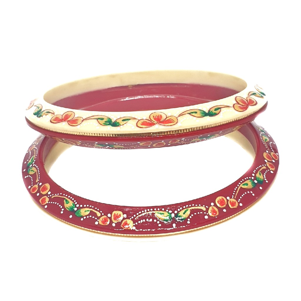 22k gold printed chudli bangles mga...